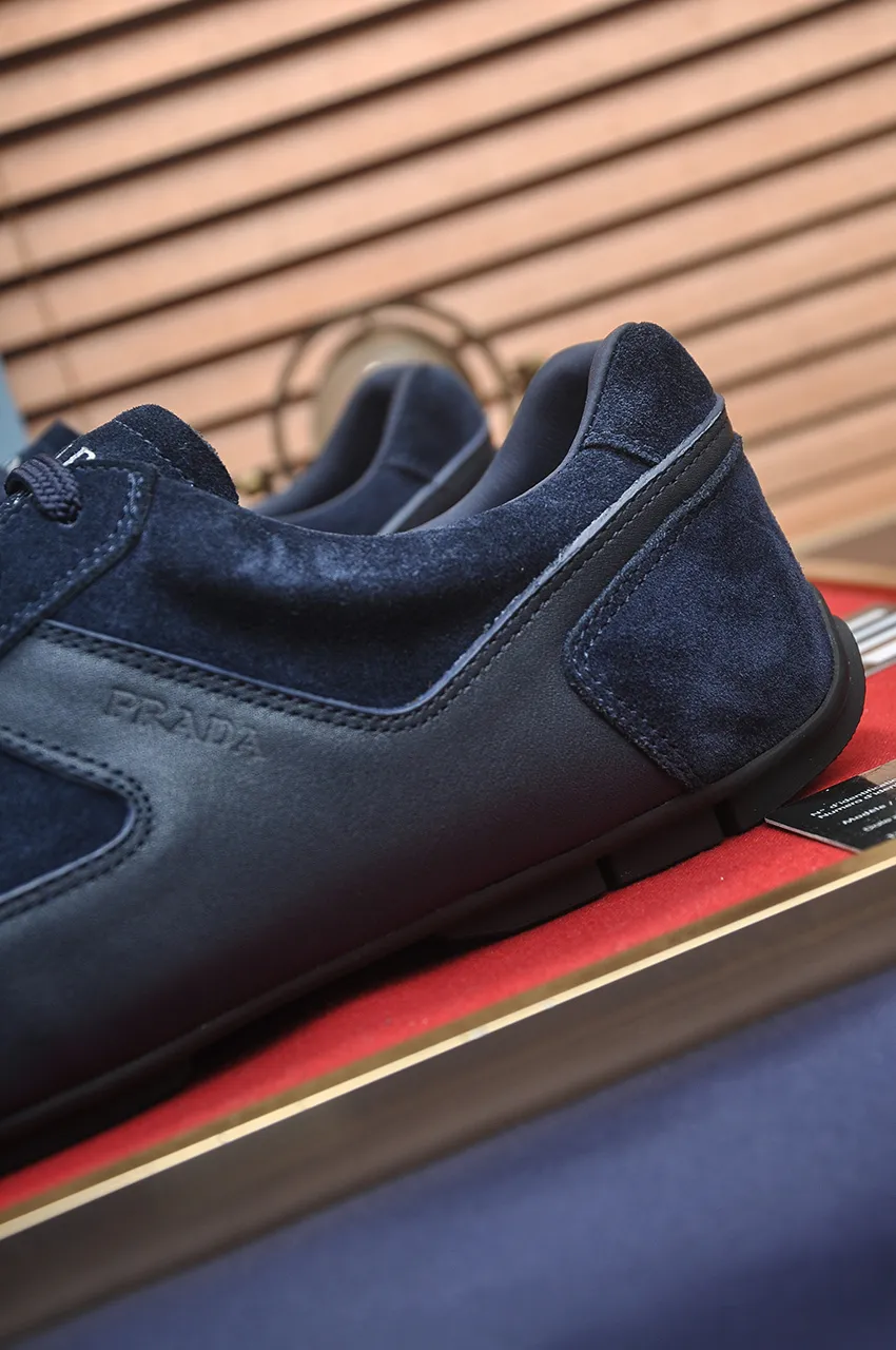 Men's shoes 💰560💶【PRADA】Couple's casual shoes, originally developed 1:1, made of high-mercerized cowhide with imported cowhide, silk sheepskin lining, rubber outsole, comfortable and soft on the feet, size for women: 35 to 41. Male 38 to 48💰🔥🔥🔥🔥🔥